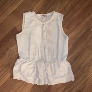 Cream Peplum Tank